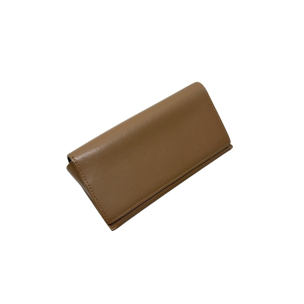 Burberry London England Tan Brown Leather Folding Eyewear Sunglasses Case Luxury